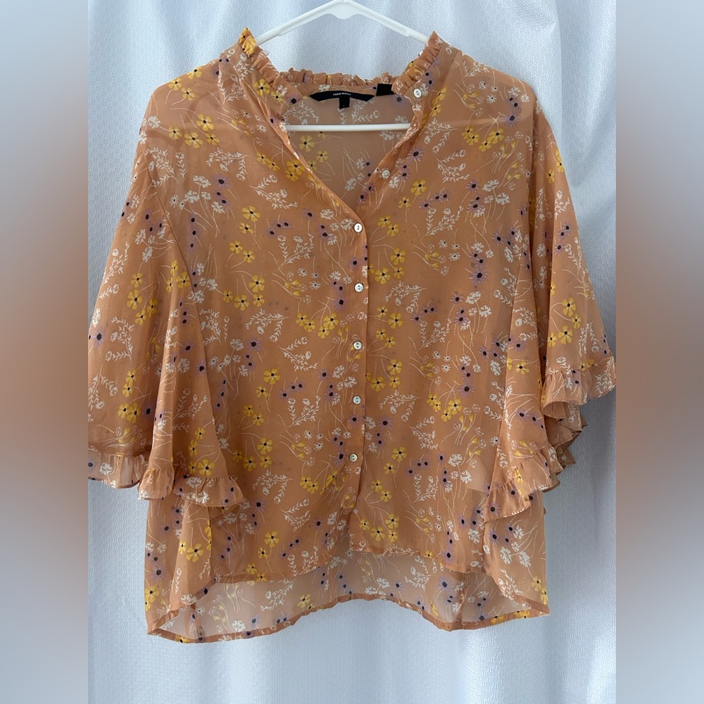 Vero Moda Floral Blouse - Peach